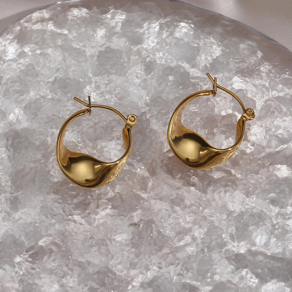 Golden Flute Hoops