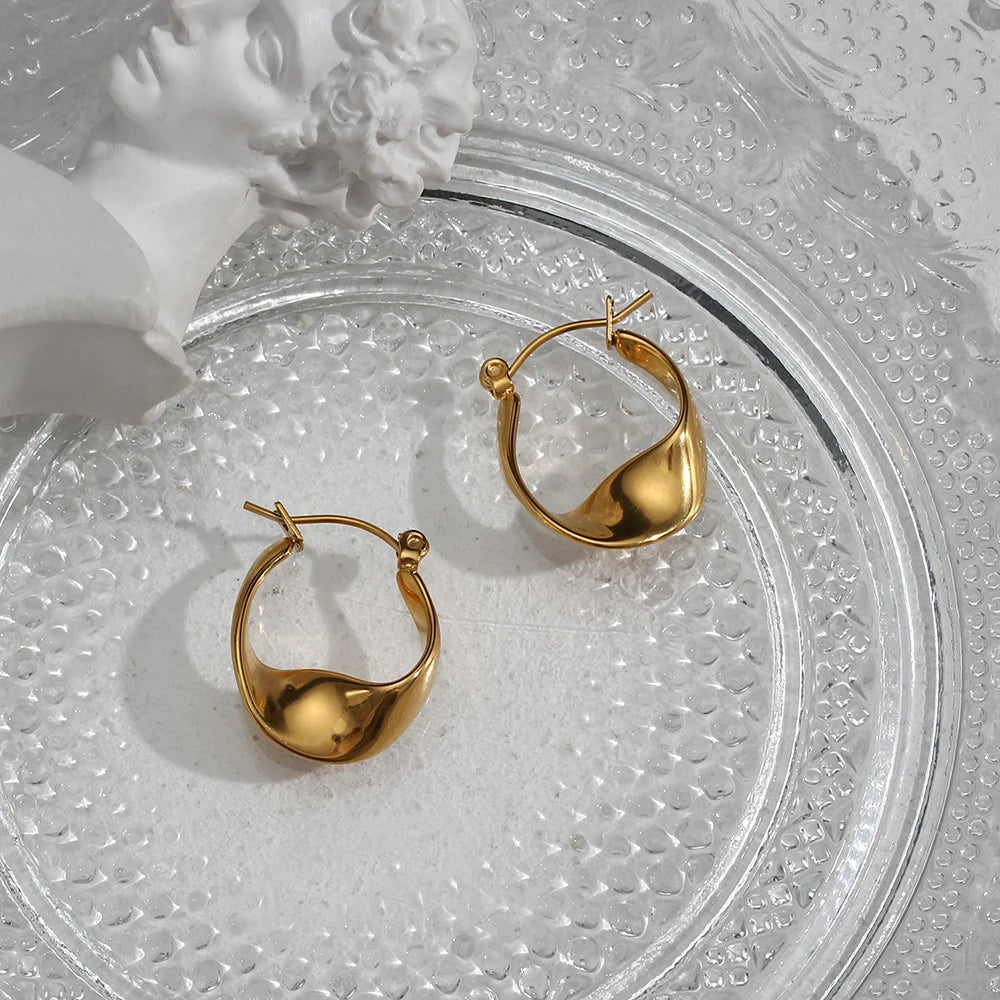 Golden Flute Hoops