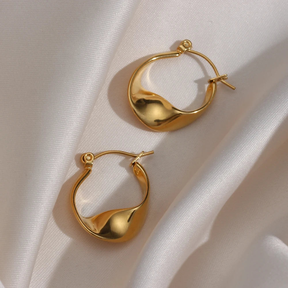 Golden Flute Hoops